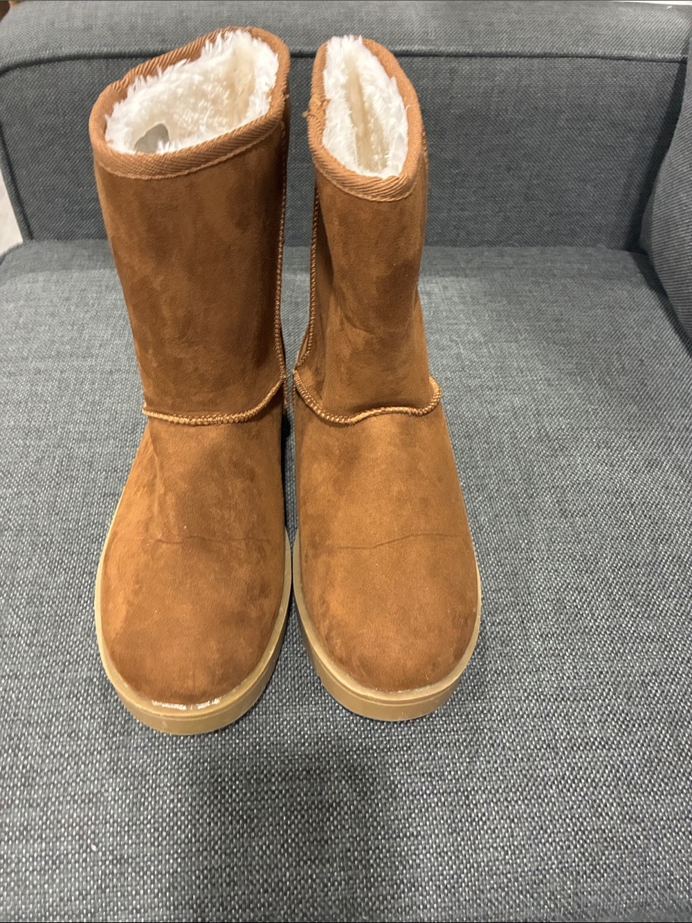🔥Makalu Chestnut Suede Faux Fur Lined Winter Boots